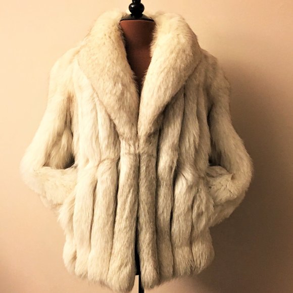 SWITZERS Silver Fox Coat AND Matching Hat VINTAGE - Picture 1 of 16